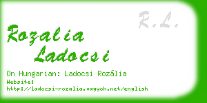 rozalia ladocsi business card